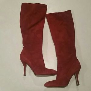 Via  Spiga  Piper Red Suede Boots  9 M